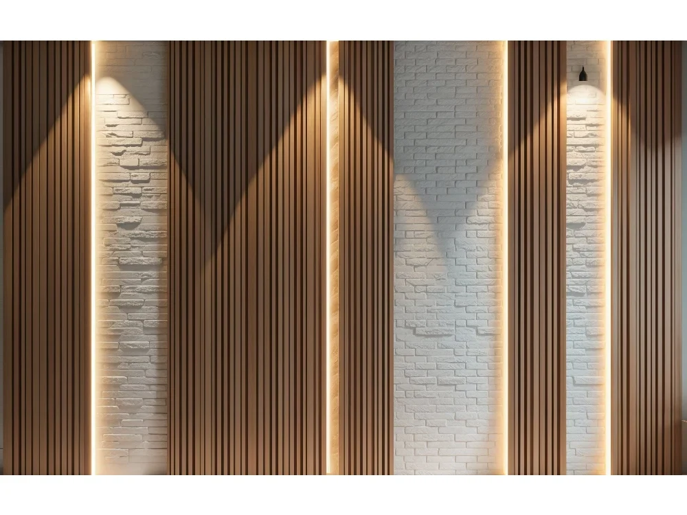 Seytex TP013 Seytex Led Işık Lambiri Tuğla Duvar Kağıdı tekstil duvar kağıdı
