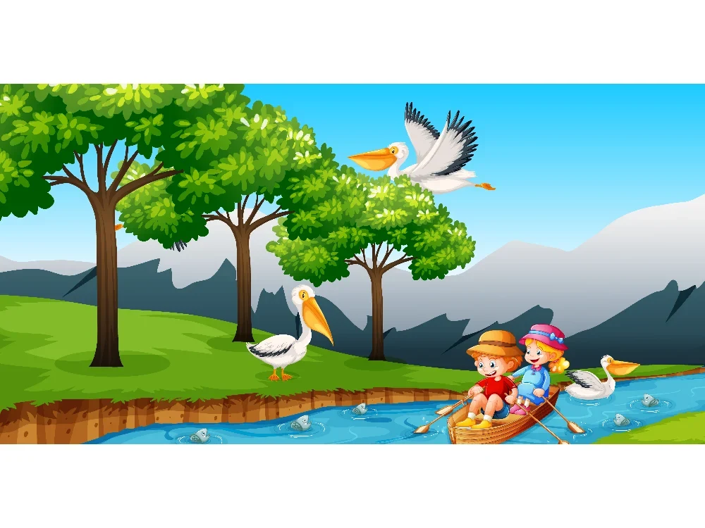 Seytex ÇO008 Seytex Leylek Çocuk Odası Duvar Kağıdı tekstil duvar kağıdı