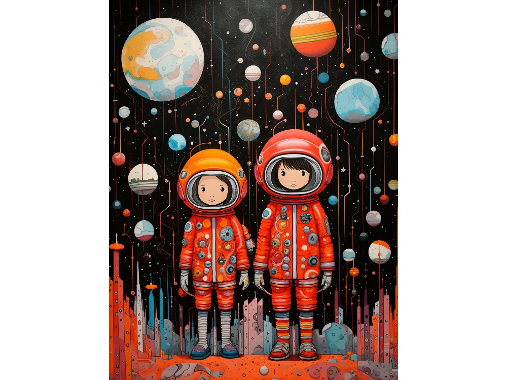 Seytex ÇO028 Seytex Astronot Çocuk Odası Duvar Kağıdı Kopya tekstil duvar kağıdı